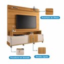 Ver imagem 4 de Estante Home para TV até 65 Polegadas 180x180cm 2 Portas de Correr Ripado Eros Espresso Móveis