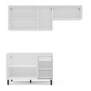 Ver imagem 4 de Armário de Cozinha Modulada Completa 3 Peças 200cm sem Tampo 100% Mdf Amara Politorno Móveis