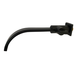 Torneira de Parede para Banheiro Lavatório Lavabo Área de Serviço Tipo Cascata Preto Fosco Black Mat - 1