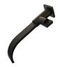 Torneira de Parede para Banheiro Lavatório Lavabo Área de Serviço Tipo Cascata Preto Fosco Black Mat - 2