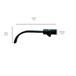 Torneira de Parede para Banheiro Lavatório Lavabo Área de Serviço Tipo Cascata Preto Fosco Black Mat - 5