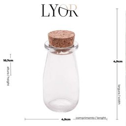 Kit 30 Mini Potes Tampa Rolha 100ml Vidro Lyor Lembrancinhas Porta Mantimentos Decorativo - 3