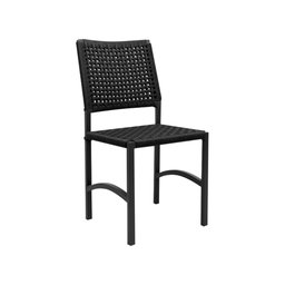 Kit Mesa Dubai em Aluminio Ripado 1,00m com 2 Cadeiras Dubai em Aluminio e Corda Nautica Preta - 3