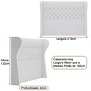 Ver imagem 3 de Cabeceira para Cama Box King 213cm Bono Courino Off White - Sallar Home
