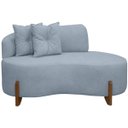 Ver imagem 1 de Sofá Orgânico Namoradeira 2 Lugares Feijão Thor 145cm Bouclê:azul Claro