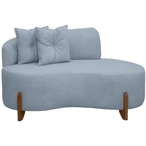Sofá Orgânico Namoradeira 2 Lugares Feijão Thor 145cm Bouclê:azul Claro