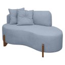 Ver imagem 2 de Sofá Orgânico Namoradeira 2 Lugares Feijão Thor 145cm Bouclê:azul Claro