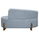 Ver imagem 6 de Sofá Orgânico Namoradeira 2 Lugares Feijão Thor 145cm Bouclê:azul Claro