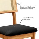 Ver imagem 3 de Cadeiras de Jantar Assento Estofado MDF Courino Preto 2 Unidades Casa Lar Shop