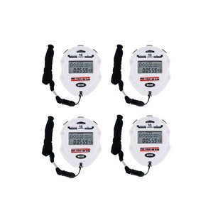 Kit 4 Cronômetro Digital 99 Lap Split 10 Memórias Relógio Calendário Alarme Contador Temporizador Cd