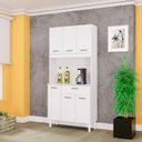 Ver imagem 1 de Cozinha Ambiente Kit Cassia 6 Portas Branco - Poquema