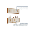 Ver imagem 6 de Cozinha Completa 11 Portas 2 Gavetas Lorena Kaiki Móveis - Nature/off