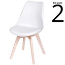 Ver imagem 1 de Conjunto 2 Cadeiras Saarinen Wood - Branca