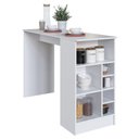 Ver imagem 3 de Bancada Ilha Mesa Gourmet Dinamarca 140cm 1 Porta Branco - Indékes