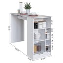 Ver imagem 4 de Bancada Ilha Mesa Gourmet Dinamarca 140cm 1 Porta Branco - Indékes