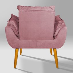 Poltrona Luxo para Recepção Sala Espera Clínica:rosa - 4