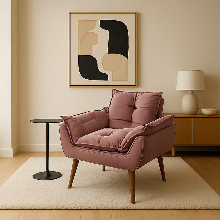 Poltrona Luxo para Recepção Sala Espera Clínica:rosa Poltrona Luxo para Recepção Sala Espera Clínica:rosa