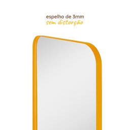 Espelho Grande Corpo Inteiro de Parede Moldura Aço 170x70cm Industrial - Dourado - 2