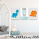 Ver imagem 2 de Kit 3 Placas Quadros Decorativos Infantil Frases Mdf 20x30cm