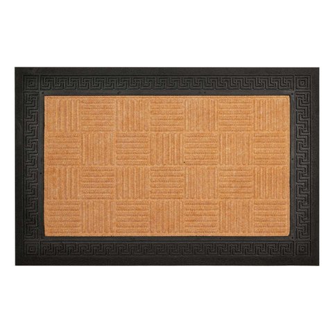 Capacho de Borracha Felix 21 Preto-bege 0,40x0,60m