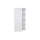 Ver imagem 2 de Quarto Infantil Guarda Roupa, Cômoda Trocador e Berço Mini Cama Americano Branco – Qmovi