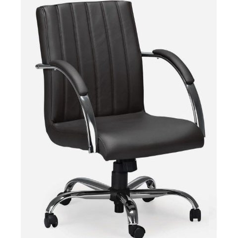 Cadeira Escritório Giratória Work Presidente Preta Cromada 100% Nacional Comprealegre