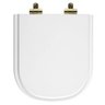 Assento Sanitário Poliéster Soft Close Vogue Plus Branco para Vaso Deca com Ferragem Dourada - 1