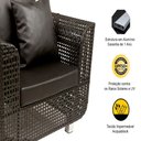 Ver imagem 3 de Jogo de Sofá e Poltronas Malibu com Mesa em Alumínio