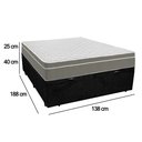 Ver imagem 4 de Cama Box Baú Casal Suede + Colchão Sereneprime Molas Ensacadas 138x188x69 Preto