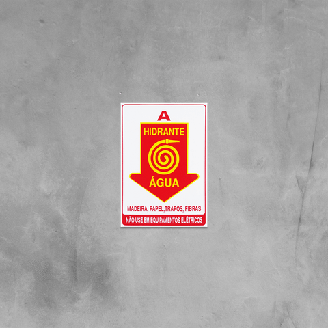 Combo 6 Placas De Sinalização Hidrante A Água 20X30 Acesso - X-710 F9e