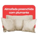 Ver imagem 7 de Kit 4 Poltrona Sofa Benny Linho Bege com Almofada Base de Madeira Castanho - Arkell