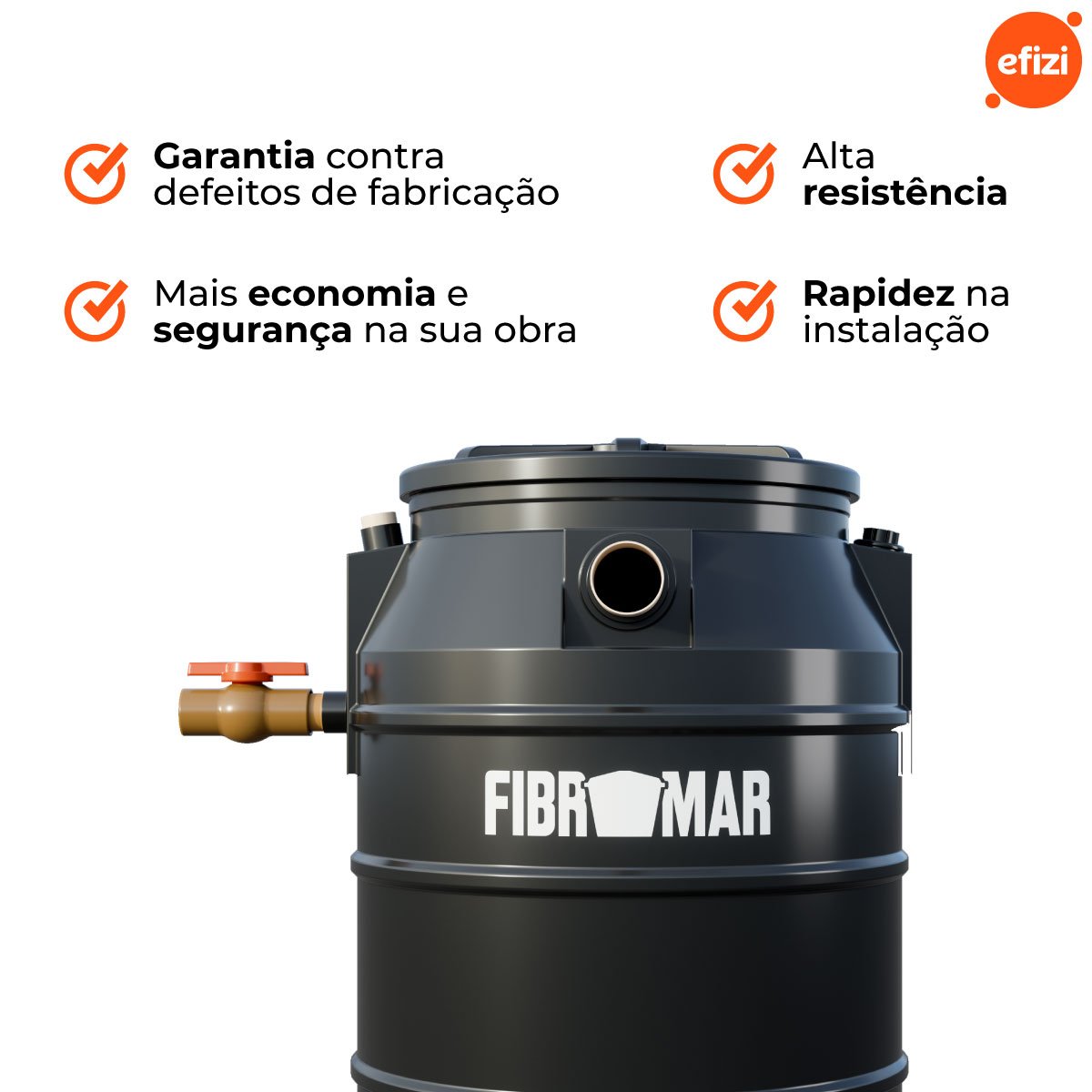 Fossa Séptica Biodigestor 750 Litros/dia - Fibromar - 7