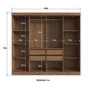 Ver imagem 4 de Guarda-roupa Casal Califórnia 8 Portas 4 Gavetas 100% Mdf Castanho/preto - Doripel