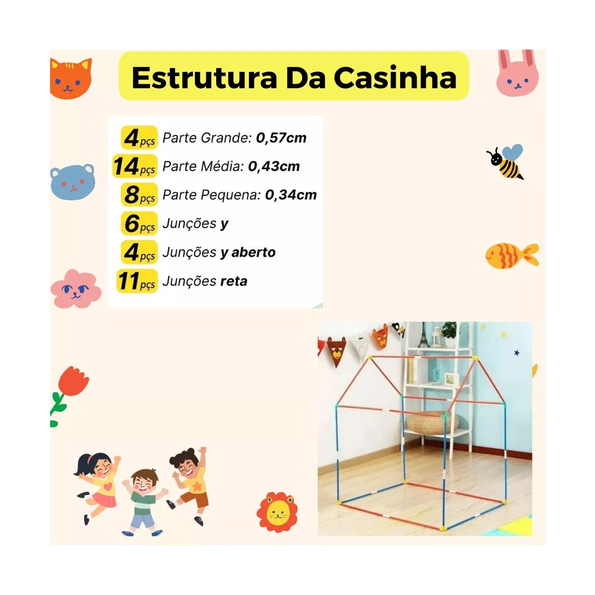 Casinha Barraca Menina Fundo do Mar Sereia Cabana Infantil - 5