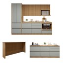 Ver imagem 2 de Cozinha Completa Modulada 8 Peças 10 Portas 10 Gavetas com Rodapé Norten