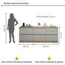 Ver imagem 4 de Cozinha Completa Modulada 8 Peças 10 Portas 10 Gavetas com Rodapé Norten