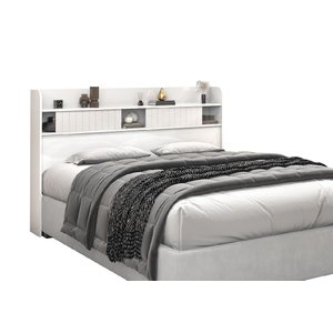 Cabeceira Queen Box 1,60 Branco Mdf Resistente