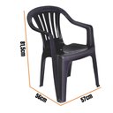 Ver imagem 5 de Kit 10 Cadeiras Poltrona Plástica Empilhavel Reforçada 182kg Mor