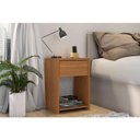 Ver imagem 4 de Mesa de Cabeceira Triunfo 1 Gaveta Cinamomo Fosco - Zanzini