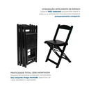 Ver imagem 7 de Conjunto Mesa Dobrável Área Externa 70x70cm com 4 Cadeiras Madeira Maciça Preto