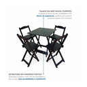 Ver imagem 6 de Conjunto Mesa Dobrável Área Externa 70x70cm com 4 Cadeiras Madeira Maciça Preto