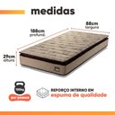 Ver imagem 5 de Cama Box Solteiro Colchão Espuma D33 Pillow Top Van Gogh 88x188x67cm Hellen