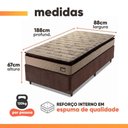 Ver imagem 4 de Cama Box Solteiro Colchão Espuma D33 Pillow Top Van Gogh 88x188x67cm Hellen
