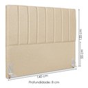 Ver imagem 4 de Cabeceira e Recamier Bau Casal 140 Cm Dalia Linho Bege Artte
