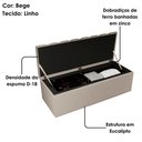 Ver imagem 5 de Cabeceira e Recamier Bau Casal 140 Cm Dalia Linho Bege Artte