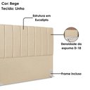 Ver imagem 6 de Cabeceira e Recamier Bau Casal 140 Cm Dalia Linho Bege Artte