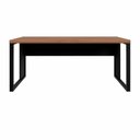 Ver imagem 3 de Escrivaninha Industrial 190cm MDP Nogal com Preto F5 Office