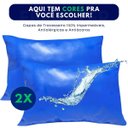 Ver imagem 7 de Kit Capa de Travesseiro Fronha Impermeável Napa Premium Hospitalar Fechamento em Velcro - Azul Royal