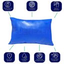 Ver imagem 3 de Kit Capa de Travesseiro Fronha Impermeável Napa Premium Hospitalar Fechamento em Velcro - Azul Royal