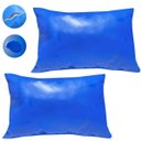 Ver imagem 1 de Kit Capa de Travesseiro Fronha Impermeável Napa Premium Hospitalar Fechamento em Velcro - Azul Royal